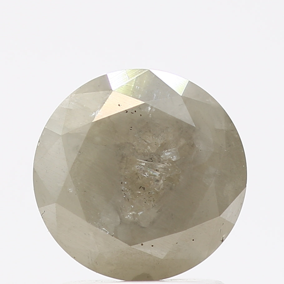 1.64 Carat Gray Rustic Round Shape Brilliant Cut Natural Loose Diamond